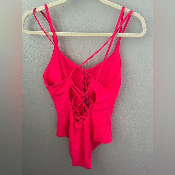 New Skinny Dippers Suga Babe Lace Up Front Tummy Control One-Piece Swimsuit - Picture 4 of 7